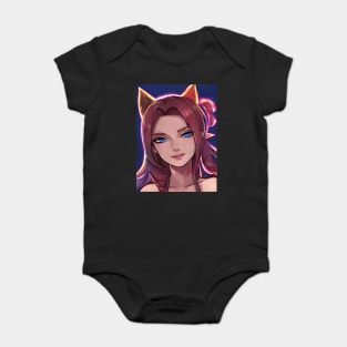 80s Neon Retrowave Anime Girl Baby Bodysuit